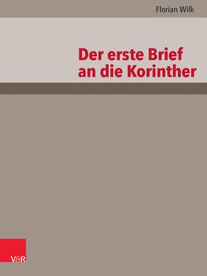 cover image of Der erste Brief an die Korinther